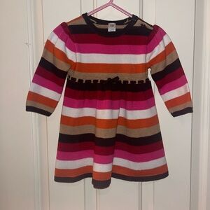 GAP Multicolor Striped Knit Dress Baby Size 6-12 Months Girls